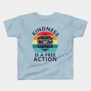 Kindness is a Free Action - Dark Kids T-Shirt